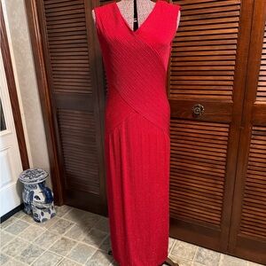 Vintage Elegant Red Glitter Dress